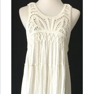 New Zara tassel crochet polka dot dress Small